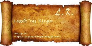 Legény Kinga névjegykártya