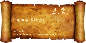 Legény Kinga névjegykártya